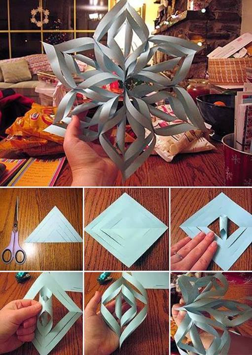 3D DIY paper snowflake for Xmas