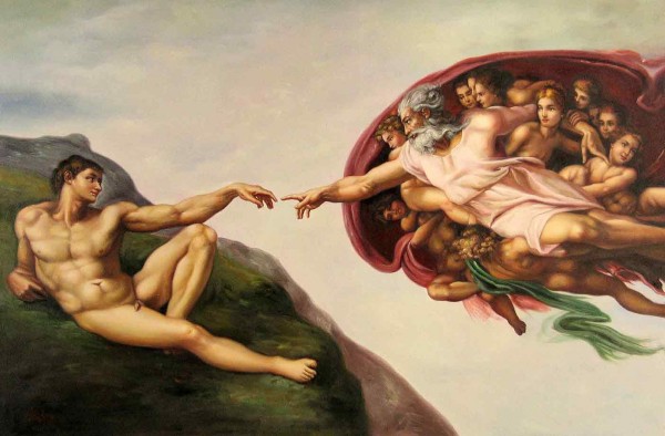 The actual Michelangelo's  The Creation of Adam.