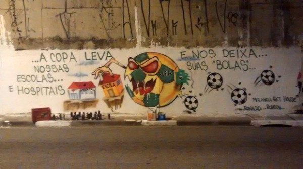Anti-FIFA World Cup arts appearing across Brazil