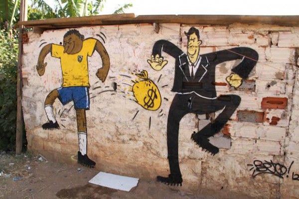 Anti-FIFA World Cup arts appearing across Brazil
