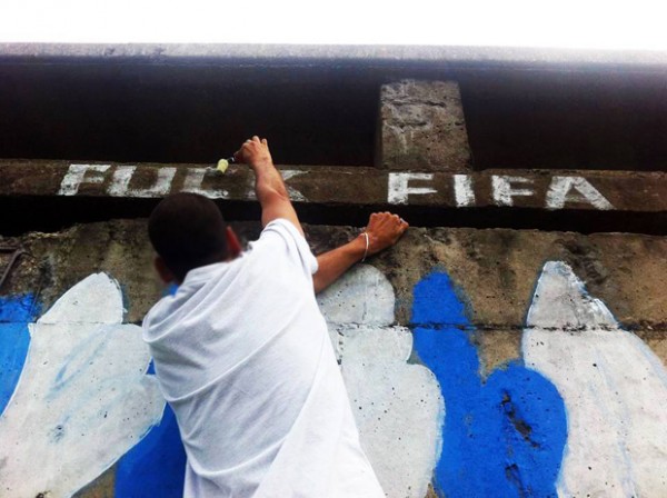 Anti-FIFA World Cup arts appearing across Brazil
