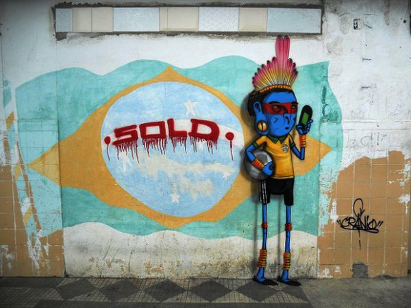 Anti-FIFA World Cup arts appearing across Brazil